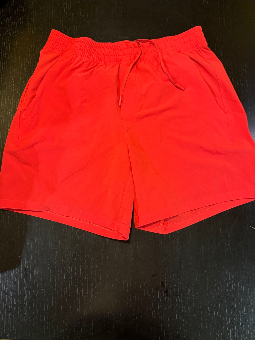 Men's Red Performance Drawstring Shorts